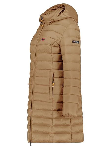 Geographical Norway Płaszcz pikowany "Atikolor" w kolorze szarobrązowym rozmiar: S. Brązowe płaszcze damskie Geographical Norway, s, bez wzorów. Za 178.79 zł.