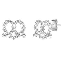 Glanzstücke München Kolczyki Herz-Breze z srebra próby 925 w kolorze srebrnym 1 ct Damski. Szare kolczyki damskie Glanzstücke München, srebrne, na sztyftcie. Za 199.99 zł.