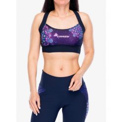 Stanik sportowy Crazy Bra Lightning. Fioletowe biustonosze sportowe damskie Crazy, bez wzorów. Za 356.99 zł.