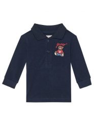 Guess Polo N5YP00 KADZ4 Granatowy Regular Fit. Niebieskie t-shirty chłopięce Guess, z aplikacjami, z bawełny, bez ramiączek. Za 99.99 zł.