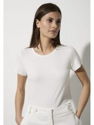 More & More Koszulka w kolorze białym rozmiar: 36. Białe t-shirty damskie MORE & MORE, bez wzorów, prążkowane, bez kołnierzyka. Za 85.95 zł.