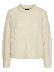 Pieces Sweter w kolorze kremowym rozmiar: XL. Brązowe swetry klasyczne damskie Pieces, xl, z wełny, bez kołnierzyka. Za 74.63 zł.