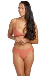 Bikini dolne Volcom O2112404_ROS. Brązowe bikini damskie Volcom, bez wzorów. Za 186.05 zł.