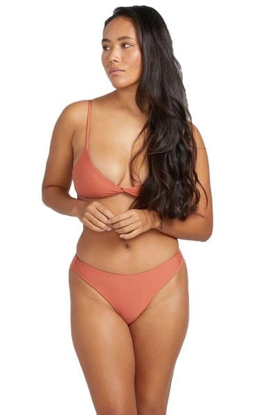 Bikini dolne Volcom O2112404_ROS. Brązowe bikini damskie Volcom, bez wzorów. Za 186.05 zł.
