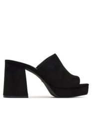 DeeZee Klapki KK5606-1 Czarny. Czarne klapki damskie DeeZee, bez wzorów, z materiału, bez obcasa. Za 149.99 zł.
