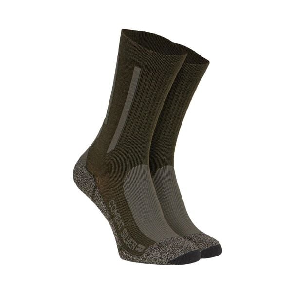 Skarpety X-SOCKS COMBAT SILVER 4.0 Grey Green. Szare skarpetki damskie X-Socks, bez wzorów. W wyprzedaży za 85.00 zł.