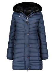 Geographical Norway Płaszcz pikowany "Biensur" w kolorze granatowym rozmiar: M. Niebieskie płaszcze damskie Geographical Norway, m, bez wzorów. Za 316.99 zł.