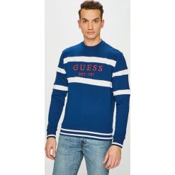 Guess Jeans - Bluza Jack. Niebieskie bluzy bez kaptura męskie Guess Jeans, m, z bawełny. W wyprzedaży za 219.90 zł.