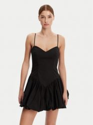 BARDOT Sukienka koktajlowa 59794DB Czarny Slim Fit. Czarne sukienki damskie BARDOT, bez wzorów, z bawełny, wizytowe, bez kołnierzyka, bez ramiączek. Za 339.99 zł.