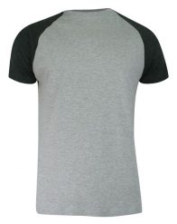 T-shirt Szaro-Popielaty Bawełniany, Krótki Rękaw Raglanowy, Dwukolorowy, Męski -BRAVE SOUL. Szare t-shirty męskie Brave Soul, na lato, m, bez wzorów, z bawełny, bez kołnierzyka. Za 45.00 zł.
