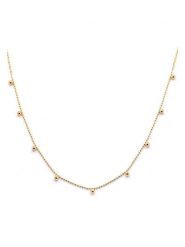 MOODE Naszyjnik "Giulia" z elementami ozdobnymi - dł. 41 cm rozmiar: onesize. Żółte naszyjniki damskie MOODE, ze stali. Za 43.99 zł.
