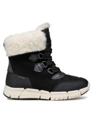 Geox Śniegowce J Flexyper Girl B Ab J46APA 0AU50 C9B1P M Czarny. Czarne kozaki dziewczęce Geox, bez wzorów, ze skóry, bez obcasa. Za 429.99 zł.