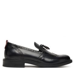 Półbuty HUGO. Czarne buty wizytowe męskie Hugo, bez zapięcia. Za 549.99 zł.