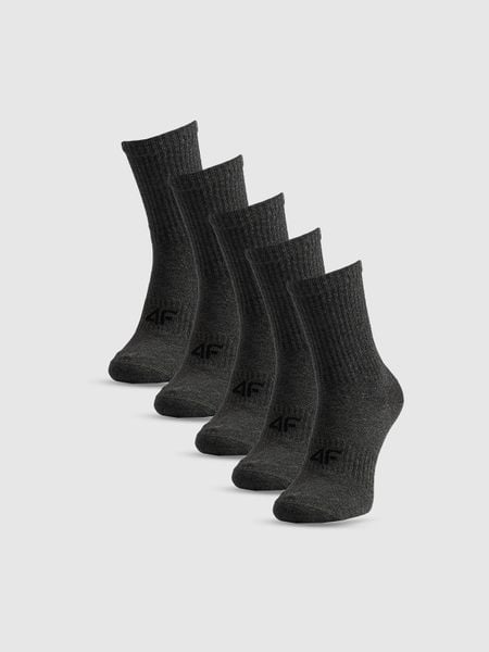 4F Skarpetki długie (5-pack) męskie - szare 43-46. Szare skarpetki męskie 4f, bez wzorów, z bawełny. Za 69.99 zł.