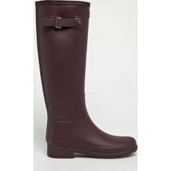 Hunter - Kalosze. Brązowe kalosze damskie Hunter, bez wzorów, z gumy. W wyprzedaży za 479.90 zł.