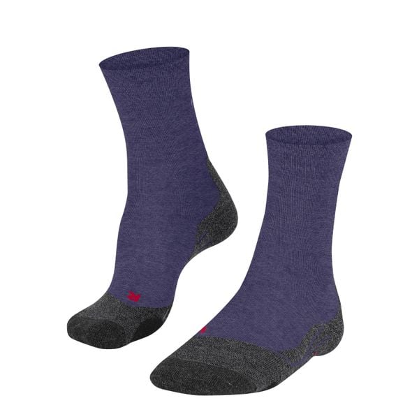 Skarpetki damskie Falke TK2 Explore Melange. Fioletowe skarpetki damskie Falke, bez wzorów, z materiału. Za 161.50 zł.