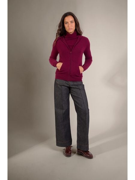 Perfect Cashmere Kaszmirowy kardigan "Emma" w kolorze bordowym rozmiar: XXL. Czerwone kardigany damskie Perfect Cashmere, xxl, bez wzorów, z kaszmiru. Za 410.94 zł.