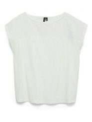 Vero Moda Bluzka w kolorze białym rozmiar: XS. Białe bluzki damskie Vero Moda, xs, bez wzorów, z bawełny, bez kołnierzyka, bez ramiączek. Za 56.79 zł.