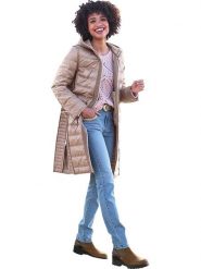 Heine Płaszcz pikowany w kolorze beżowym rozmiar: 36. Brązowe płaszcze damskie Heine, bez wzorów. Za 113.10 zł.