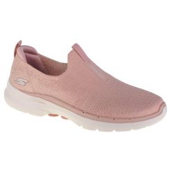 Buty sportowe Sneakersy damskie, Skechers Go Walk 6. Czerwone buty sportowe na co dzień damskie Skechers, bez wzorów, trekkingowe. Za 199.99 zł.