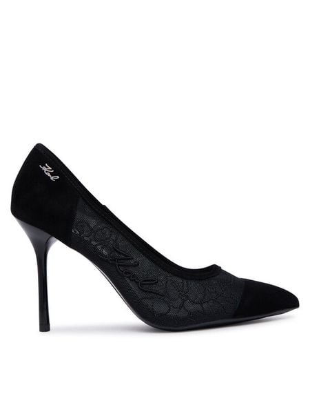 KARL LAGERFELD Szpilki Sarabande KL30905L Czarny. Czarne szpilki Karl Lagerfeld, bez wzorów, z materiału, bez obcasa. Za 834.99 zł.