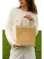 Maison héritage PARIS Skórzana torebka "Eos" w kolorze beżowym - 24 x 26 x 8 cm rozmiar: onesize. Brązowe torebki klasyczne damskie maison héritage PARIS, bez wzorów, z materiału, bez dodatków. Za 521.99 zł.