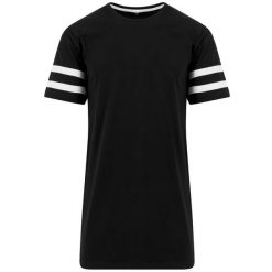 Koszulka Unisex Dla Dorosłych W Paski. Białe bluzki damskie BUILD YOUR BRAND, xl, bez wzorów, bez kołnierzyka. Za 78.99 zł.