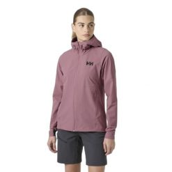 Damska kurtka wodoodporna Helly Hansen Blaze Softshell. Fioletowe kurtki damskie Helly Hansen, bez wzorów, z softshellu, bez kaptura. Za 638.00 zł.