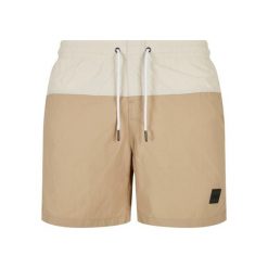 Spodenki kąpielowe Urban Classics Block GT. Brązowe kąpielówki męskie Urban Classics, m, z nylonu. Za 105.90 zł.