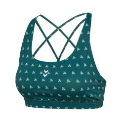 Biustonosz dla kobiet Hummel Hiit Impact. Zielone biustonosze sportowe damskie HUMMEL, bez wzorów, ze skóry. Za 279.50 zł.