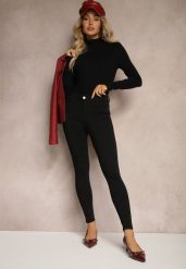 Czarne Jeansy z Bawełną Skinny High Waist Push Up Totanna. Czarne jeansy damskie Renee, z podwyższonym stanem. Za 59.99 zł.