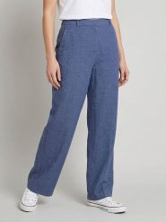 MOSS COPENHAGEN Spodnie "Pennie" w kolorze niebieskim rozmiar: XL. Niebieskie spodnie materiałowe damskie MOSS COPENHAGEN, bez wzorów, z materiału, z podwyższonym stanem. Za 148.96 zł.