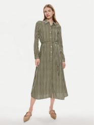 Vero Moda Sukienka koszulowa Ilisa 10306597 Brązowy Regular Fit. Brązowe sukienki damskie Vero Moda, m, bez wzorów, z bawełny, bez kołnierzyka, bez ramiączek, koszulowe. Za 119.99 zł.