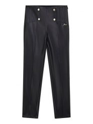 Guess Spodnie z imitacji skóry J5BB00 WFV60 Czarny Slim Fit. Czarne spodnie dziewczęce Guess, ze skóry. Za 259.99 zł.