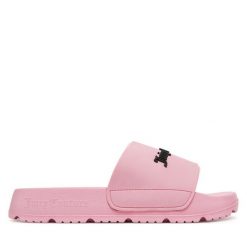 Klapki Juicy Couture. Czerwone klapki damskie Juicy Couture, bez wzorów, bez obcasa. Za 99.99 zł.