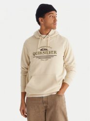 Quiksilver Bluza Screen Fleece Classic EQYFT05137 Beżowy Regular Fit. Brązowe bluzy bez kaptura męskie Quiksilver, m, z bawełny. Za 249.99 zł.