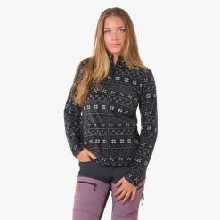 Bluza polarowa turystyka damska Swedemount Idre Fleece III wodoodporna. Białe bluzy bez kaptura damskie SWEDEMOUNT, z polaru. Za 129.99 zł.