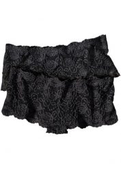 "Figi ""panty"" z koronki (2 pary)". Czarne figi damskie bonprix, bez wzorów, z koronki. Za 39.99 zł.