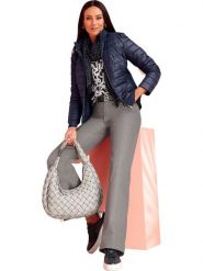 Heine Kurtka pikowana w kolorze granatowym rozmiar: 36. Niebieskie kurtki damskie Heine, bez wzorów, prążkowane, bez kaptura. Za 118.01 zł.