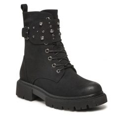 Trzewiki Jenny Fairy. Czarne botki damskie Jenny Fairy, bez obcasa, na płaskiej podeszwie, bez zapięcia. Za 107.98 zł.