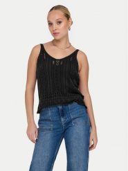 ONLY Top Lyzet 15277573 Czarny Regular Fit. Czarne topy damskie Only, s, bez wzorów, z syntetyku, bez kołnierzyka. Za 99.99 zł.