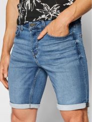Only & Sons Szorty jeansowe Ply 22018584 Granatowy Regular Fit. Niebieskie szorty męskie Only & Sons, bez wzorów, z bawełny. Za 99.99 zł.