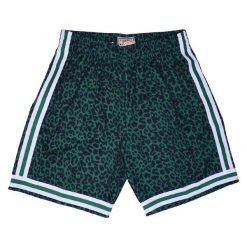 Spodenki do koszykówki męskie Mitchell & Ness Boston Celtics Wild Life Swingman. Zielone szorty męskie Mitchell & Ness, bez wzorów. Za 309.00 zł.