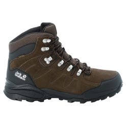 Buty trekkingowe męskie Jack Wolfskin Refugio Texapore Mid. Brązowe buty trekkingowe męskie Jack Wolfskin, z materiału, za kostkę, bez zapięcia, trekkingowe. Za 449.99 zł.