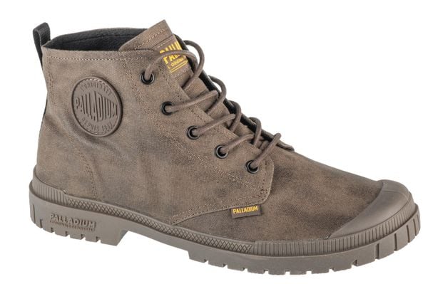 Buty sportowe Sneakersy unisex, Pampa SP20 Hi Wax. Brązowe buty sportowe na co dzień damskie Palladium, bez wzorów, z materiału, trekkingowe. Za 309.75 zł.