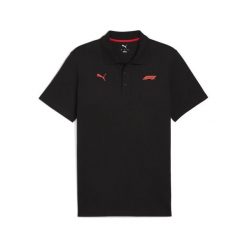Męska koszulka polo F1® Essentials PUMA. Czarne koszulki polo męskie Puma, l, bez wzorów, prążkowane, bez ramiączek. Za 199.00 zł.