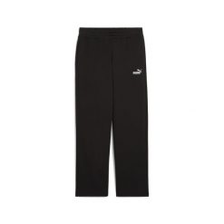 Damskie spodnie z prostymi nogawkami i małym logo No. 1 ESS Comfort PUMA Black. Czarne spodnie materiałowe damskie Puma, bez wzorów, z bawełny, klasyczne, z standardowym stanem. Za 203.84 zł.