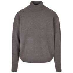Sweter Męski Z Okrągłym Dekoltem. Szare swetry męskie Urban Classics, l, bez wzorów, bez kołnierzyka. Za 139.99 zł.