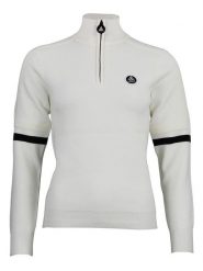Peak Mountain Sweter "Asta" w kolorze kremowym rozmiar: M. Brązowe golfy damskie Peak Mountain, m, bez wzorów, bez ramiączek. Za 217.99 zł.