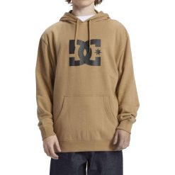 Bluza sportowa męska DC SCHOES DC Star HD Logo. Brązowe bluzy bez kaptura męskie DC Shoes, bez wzorów, retro, bez kołnierzyka, bez ramiączek. W wyprzedaży za 119.00 zł.